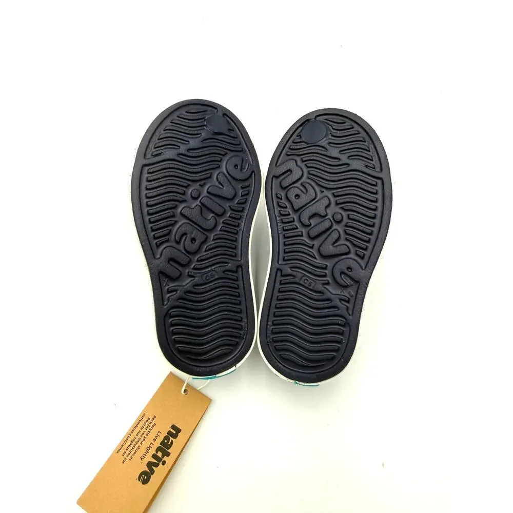 New Native Jefferson Child Shoes - Regatta Blue/Shell White - c5